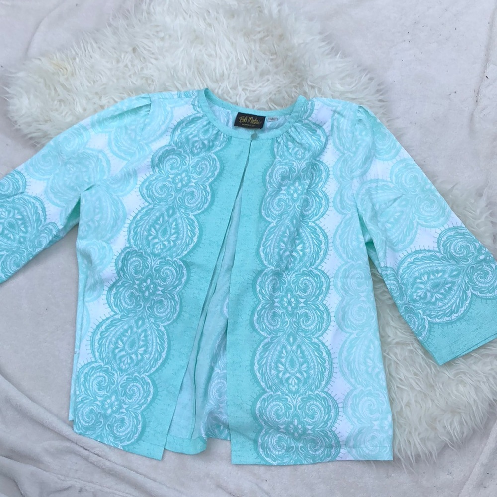 Vintage Bob Mackie kimono in seafoam green